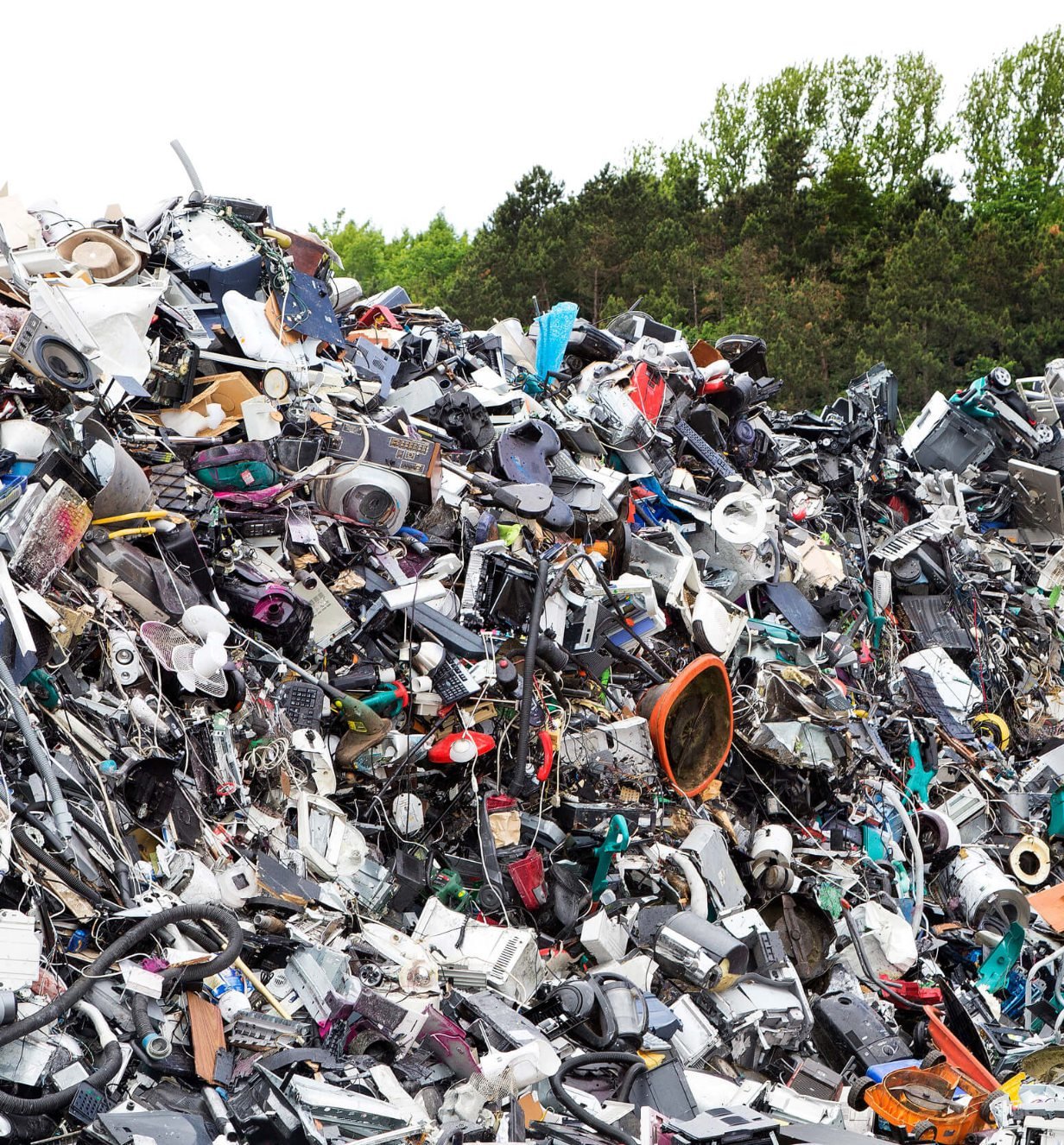 Landfill full of electronic waste