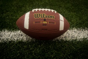 American football on the field