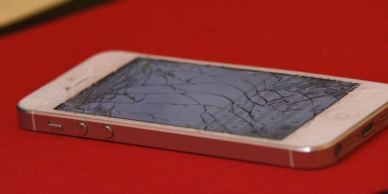 iPhone cracked screen