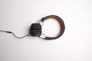 Headphones stock image